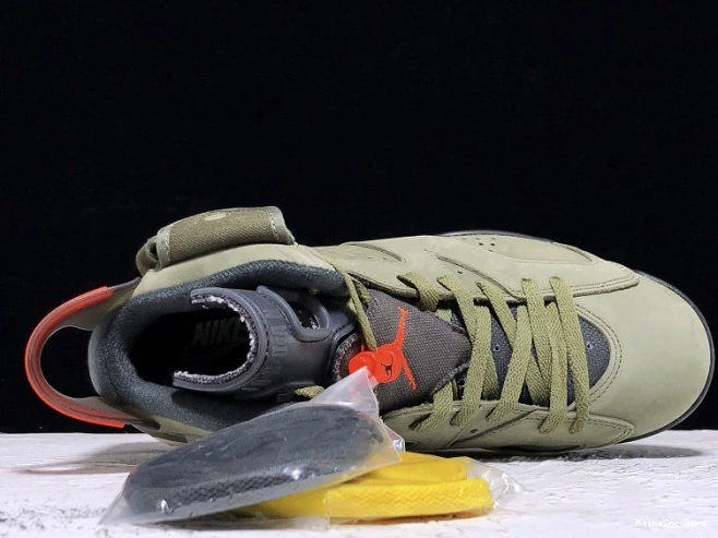 MaikeSneakers Scott CN1084-200 6 Medium Travis Olive x Jordan Air 0714